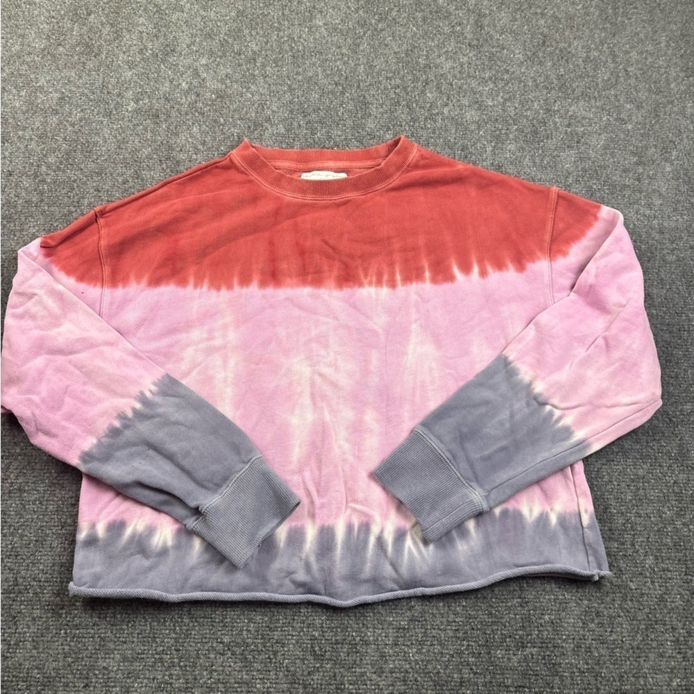 SPIRITUAL GANGSTER Women’s Cropped Tye dye Crewneck Sweatshirt size: Medium